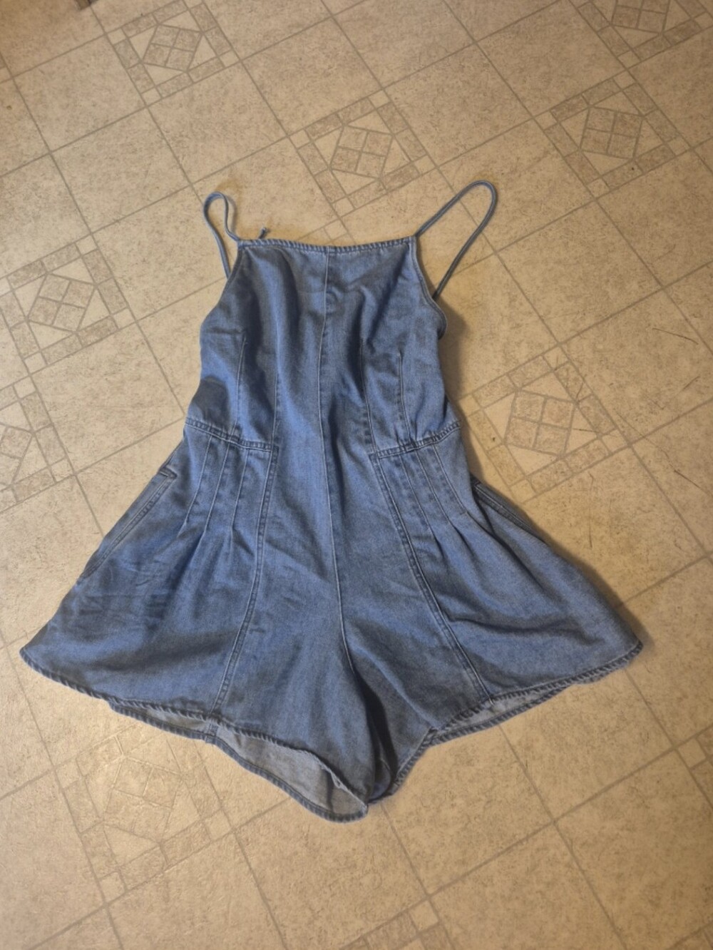 Altar'd State Nichole Denim Halter Dress Size M